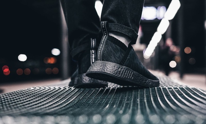 Nmd cs2 triple store black on feet